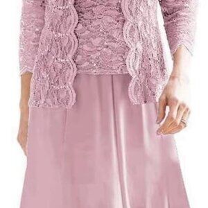 Mother of the bride, our grandmother of the bride dress and jacket tea length